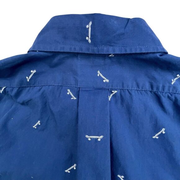 Brooks Brothers Shirt Men Large Blue Skateboard Embroidery Regent Fit Skate Polo - Picture 8 of 13